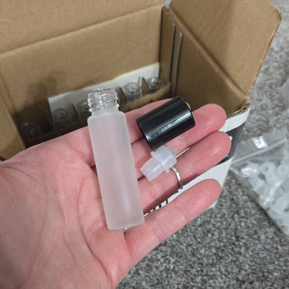 Set of 25 Frosted Glass Roller Bottle